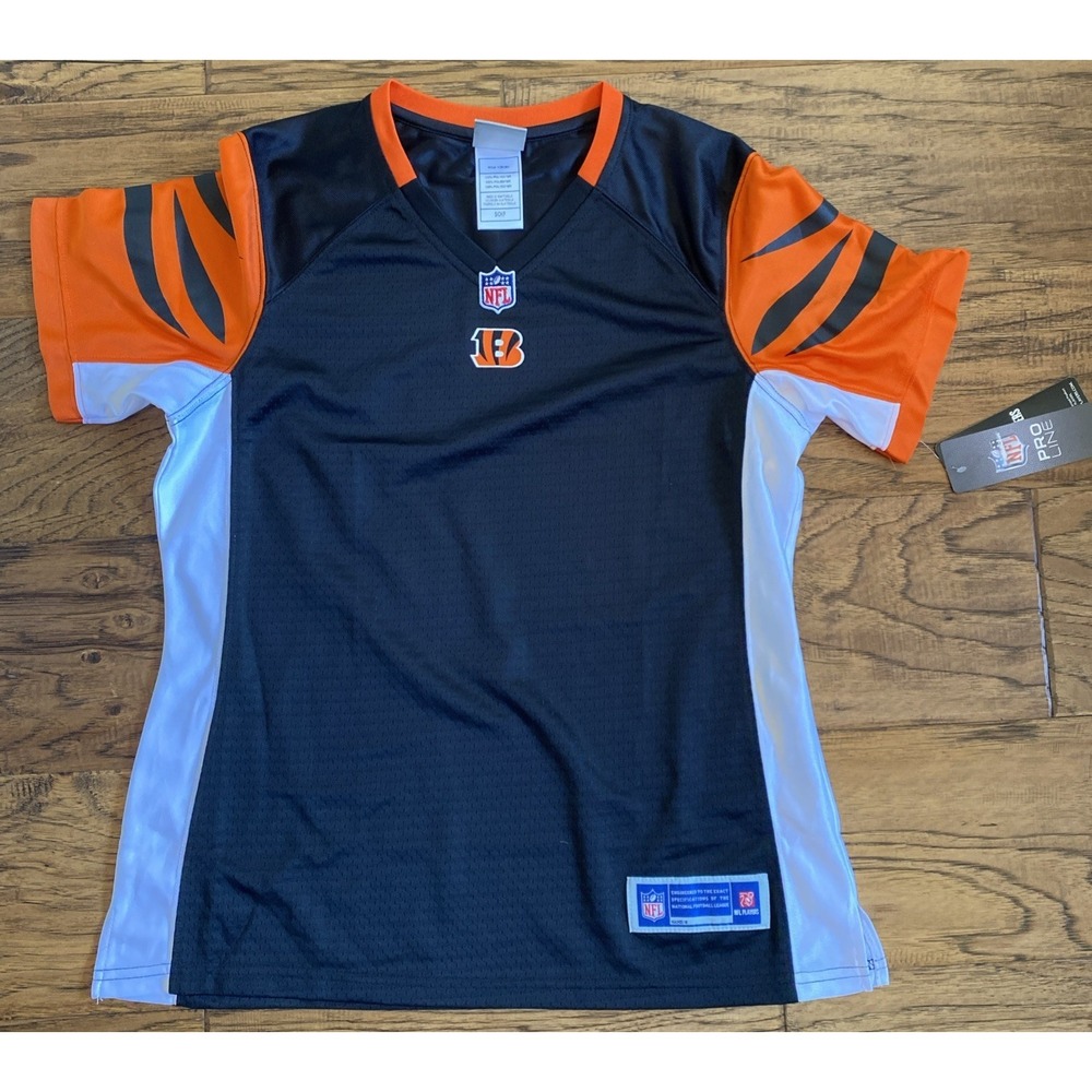 NWT NFL Women's Pro Line Cincinnati Bengals Blank Size S Black Jersey MSRP $65